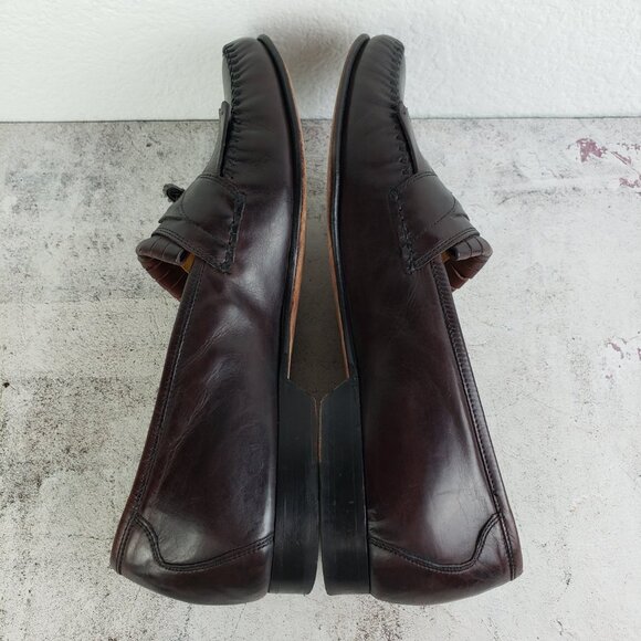 Johnston & Murphy Men\'s Tassel Dress Loafers Shoes size 10.5W Ox Blood Burgundy main image 9